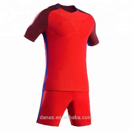 Custom red short sleeve euro national team soccer jersey football uniform