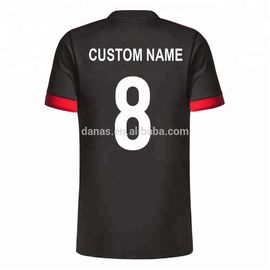 Wholesale sublimation football jersey custom name and number soccer uniform for milan fans