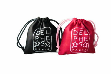 Pure Cotton Drawstring Pouch Custom Printing , Recyclable Bags