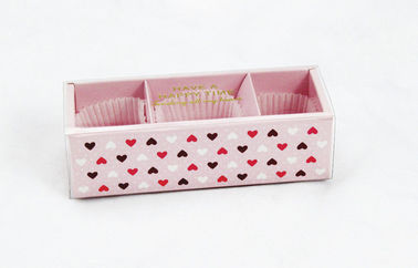 3 Tablets Macarons Drawer Paper Printing Box Packaging Matt Laminated With Clear Window