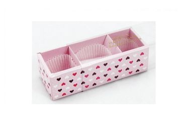 3 Tablets Macarons Drawer Paper Printing Box Packaging Matt Laminated With Clear Window