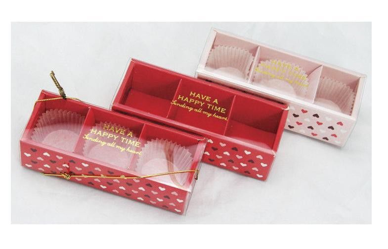 3 Tablets Macarons Drawer Paper Printing Box Packaging Matt Laminated With Clear Window