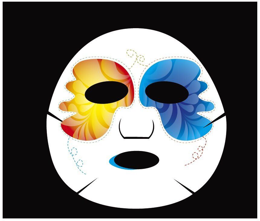 Custom Animal Face Pack Paper Facial Mask 30% Viscose 70% Polyester